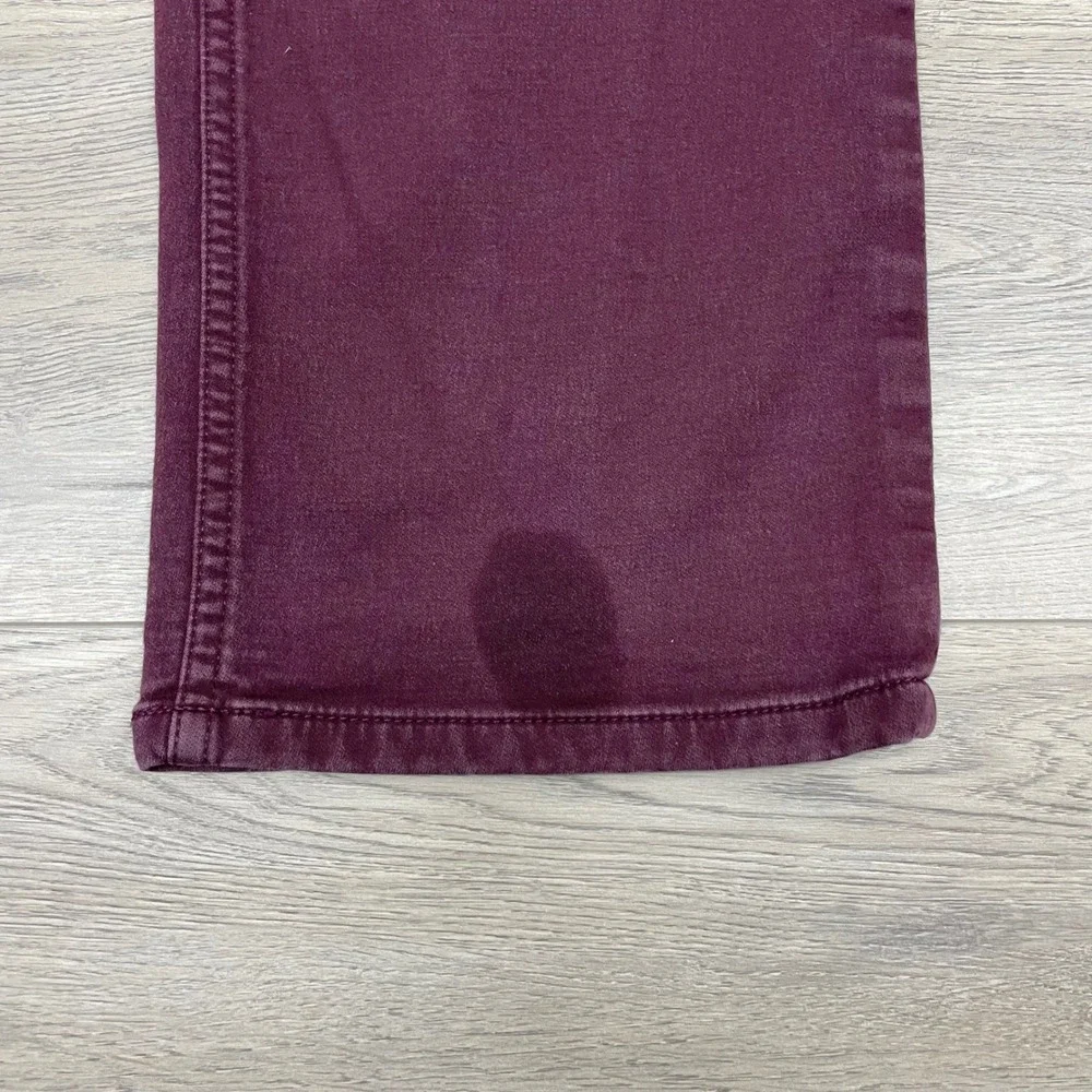 Banana Republic Slim Traveler Pants Mens 38x32 Blackberry Wine S/488420-15 FAIR